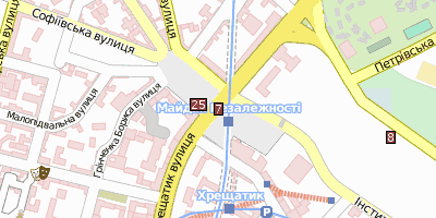 Stadtplan Majdan Nesaleschnosti Kiew